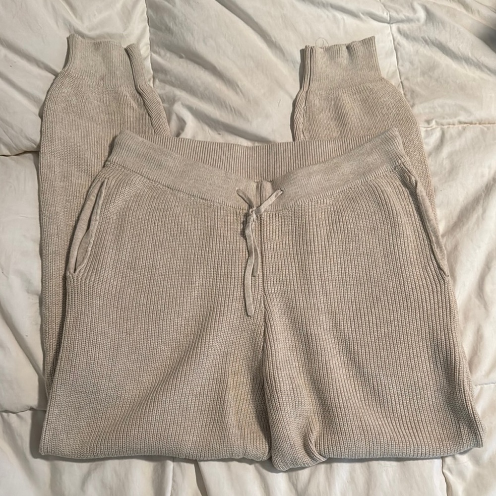 ASOS Cozy Beige Knit Joggers